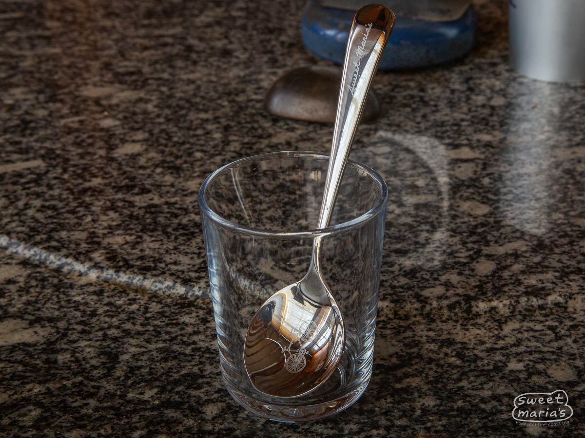 Sweet Maria's Ten Speed Cupping Spoon in Cup