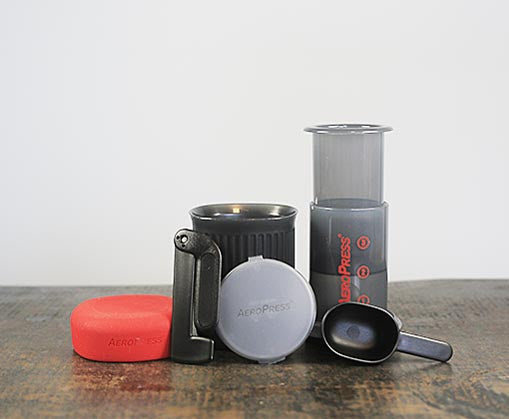 AeroPress Go Coffee Maker includes a filter cap