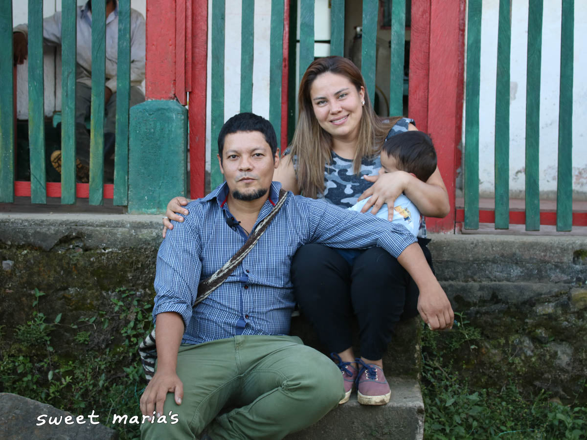 Sandoval family at their coffee farm Canta Ranas in Santa Isabel, Tolima, Colombia.