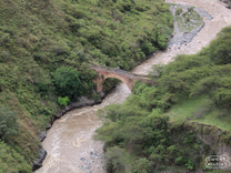 The old bridge at Puente Juanambu that crosses the river, Buesaco, Nariño.