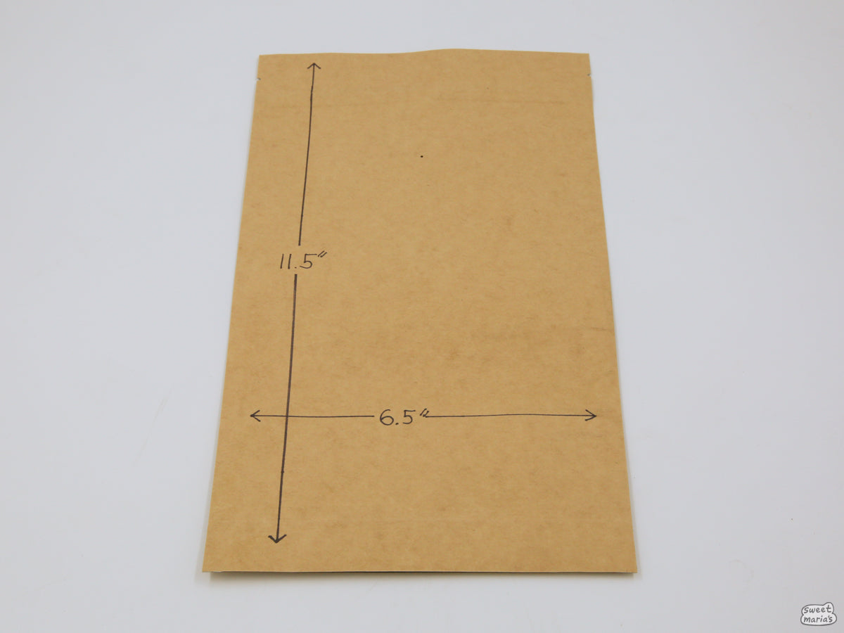 1lb stand up pouch shown with dimensions.