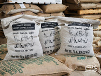 Three 70 pound bags of Yemeni coffee shipped from origin.
