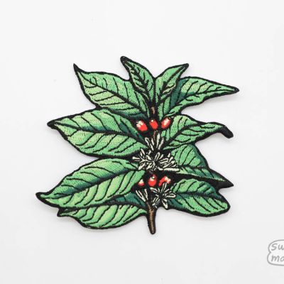 Sweet Maria's Coffee Branch Patch, die cut shape, 100% embroidery coverage! 