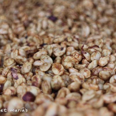 With honey process coffee, the fruit mucilage that remains intact to the bean turns a dark red color as it dries. This domed drying room is at the edge of Vereda Páramo, Aponte.