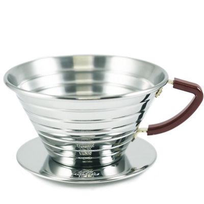 Large Wave 185 Stainless Steel Dripper by Kalita