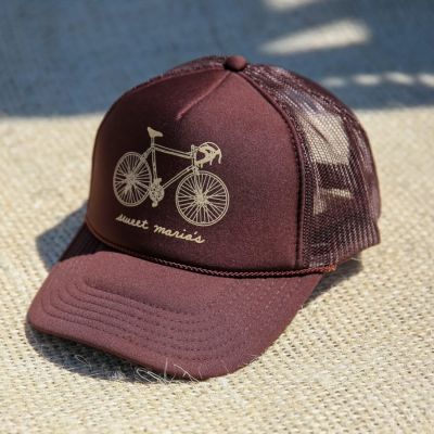 The Special Delivery 10 Speed Hat features an illustration based off old Schwinn Paramount touring bikes.