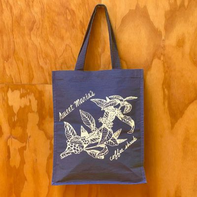 Sweet Maria's Blue Jute Tote
