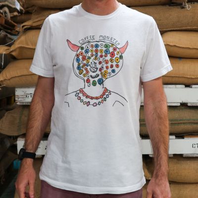 When worn, the Coffee Monster Shirt helps scare away the caffeine jitters.