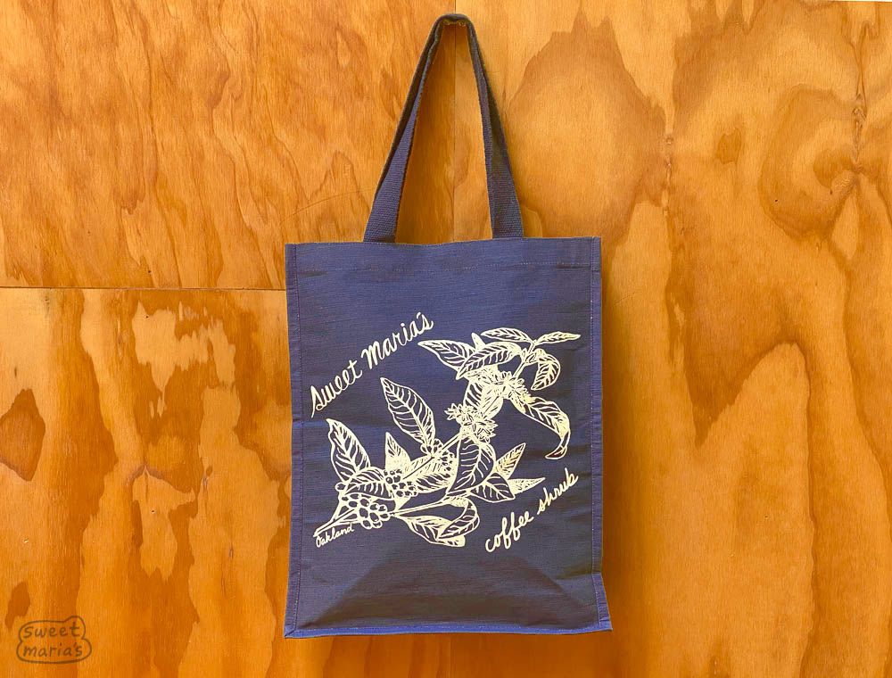 Sweet Maria's Blue Jute Tote Bag