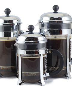 The Bodum Chambord French Press is available in three size: 4 cup, 8 cup and 12 cup