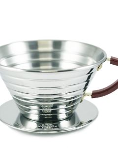 Large Wave 185 Stainless Steel Dripper by Kalita