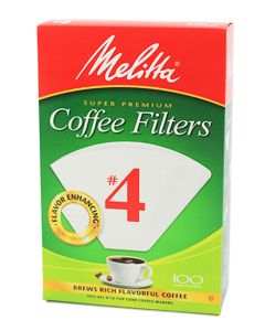 Melitta Filters #4 Size Box of 100 - White