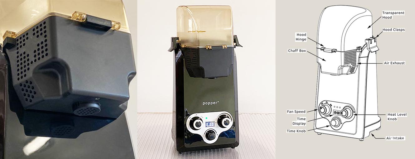 Popper is a roaster based on our favorite DIY coffee roasting appliance, the electric popcorn popper.