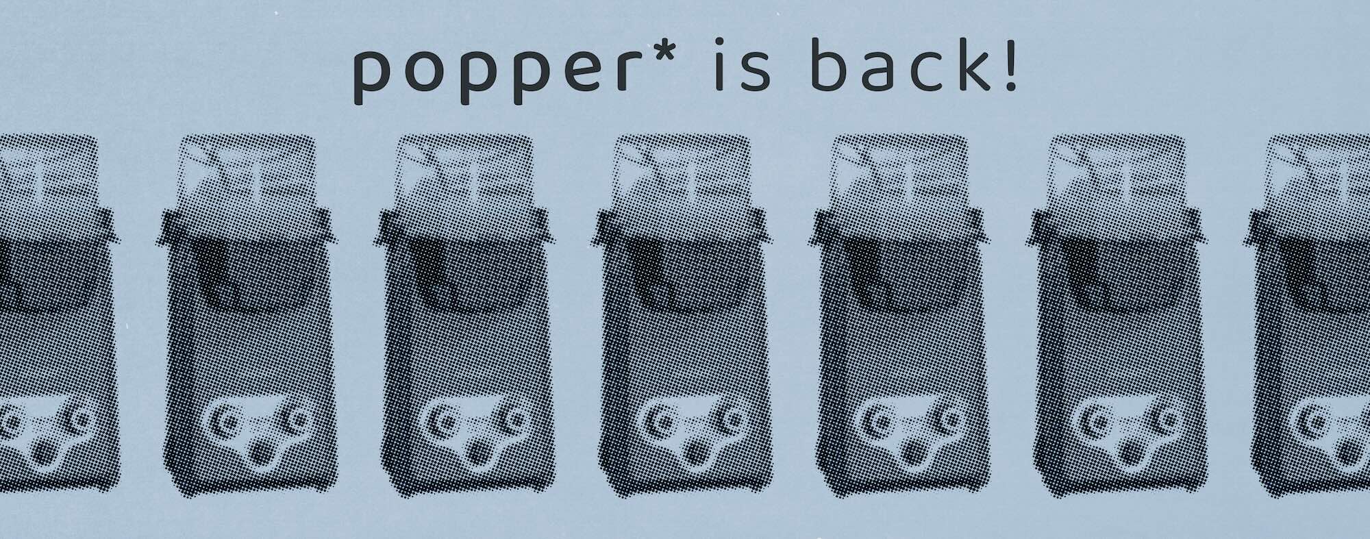 Popper is a coffee roaster. And it's back and better than ever.