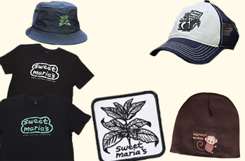 Sweet Maria's shirts, hats, etc.